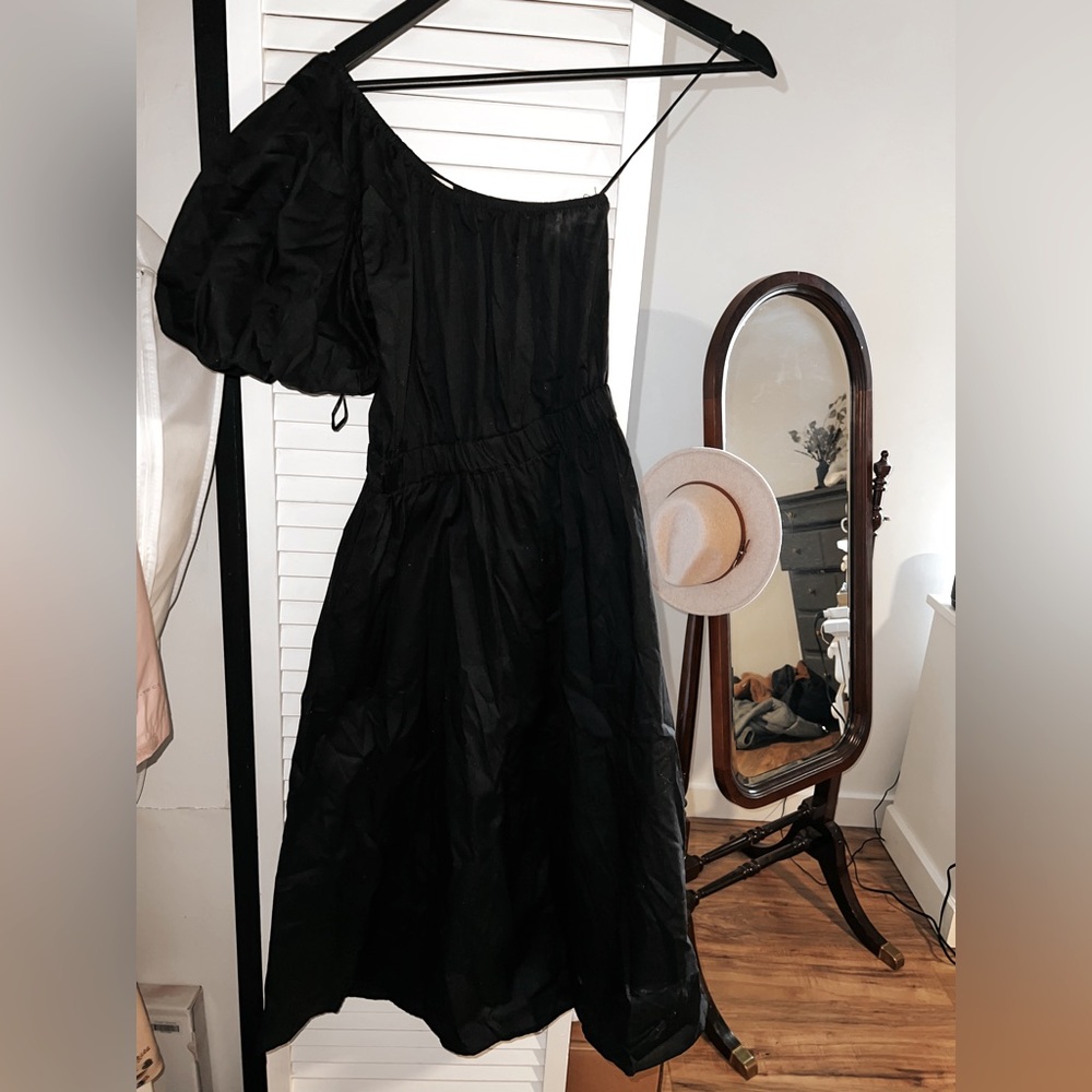 Altard State, Black One Shoulder Dress, Small